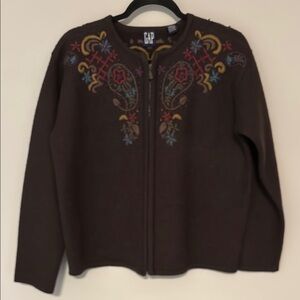 Vintage Gap Wool full zip sweater coat size medium